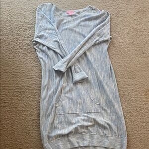 Lily Pulitzer light Blue Long Sleeve Dress with front Pocket